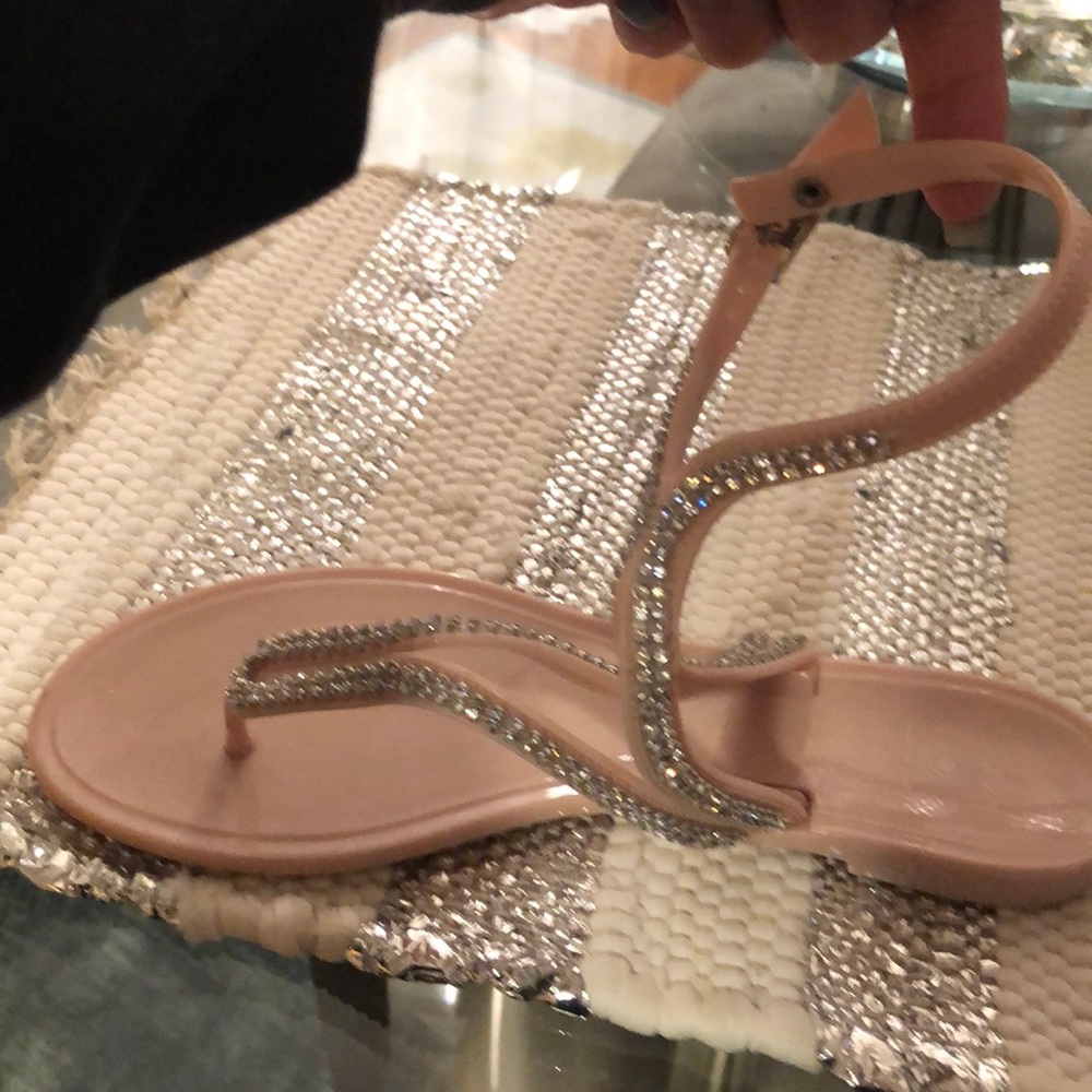 Crystal embellished sandals